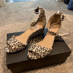 JCrew Laila Leopard print wedge